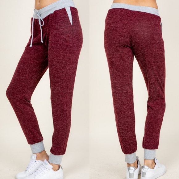 Pants - ✔️CLEARANCE! Burgundy lightweight joggers